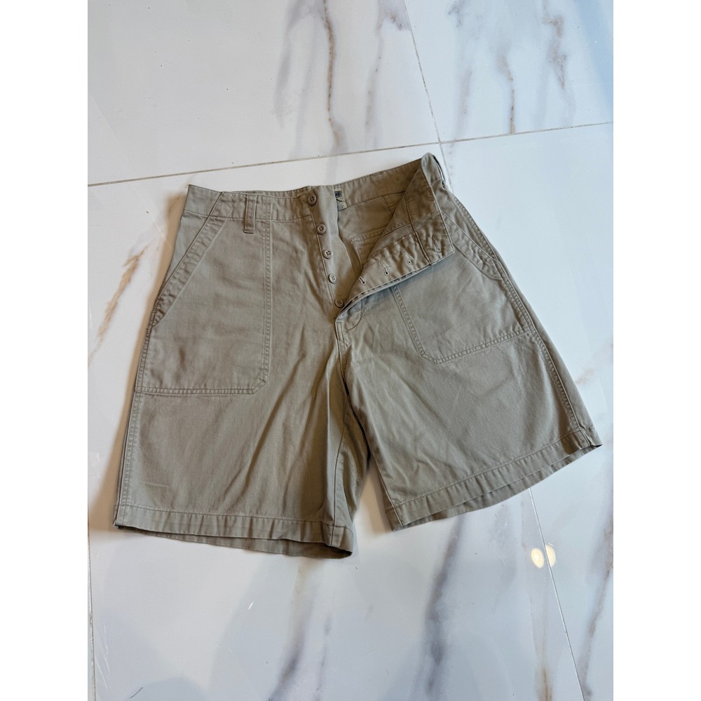 American Eagle Outfitters Mens Khaki Cotton Button Fly Utility Shorts‎ Size 31